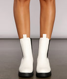 Level Up Faux Leather Lug Sole Booties are chic ladies' shoes to complete your best 2023 outfits. They come in a variety of trendy women's shoe styles like platforms and dressy low-heels, & are available in wide widths for better comfort.