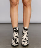 Wild Style Printed Ankle Booties is a trendy pick to create 2023 concert outfits, festival dresses, outfits for raves, or to complete your best party outfits or clubwear!