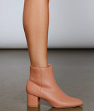 Fall In Faux Leather Block Heel Booties are chic ladies' shoes to complete your best 2023 outfits. They come in a variety of trendy women's shoe styles like platforms and dressy low-heels, & are available in wide widths for better comfort.