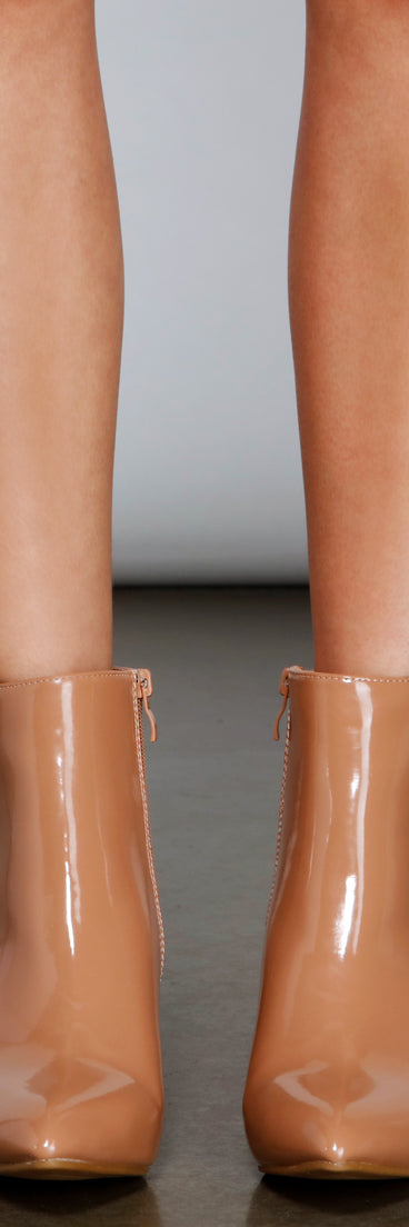 Head Over Heels Faux Patent Leather Booties are chic ladies' shoes to complete your best 2023 outfits. They come in a variety of trendy women's shoe styles like platforms and dressy low-heels, & are available in wide widths for better comfort.