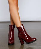 Wild Gal Patent Faux Patent Leather Combat Boots is a trendy pick to create 2023 concert outfits, festival dresses, outfits for raves, or to complete your best party outfits or clubwear!