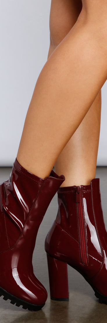 Wild Gal Patent Faux Patent Leather Combat Boots are chic ladies' shoes to complete your best 2023 outfits. They come in a variety of trendy women's shoe styles like platforms and dressy low-heels, & are available in wide widths for better comfort.