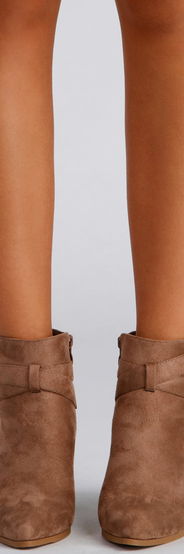 Buckle Detail Pointed Toe Booties are chic ladies' shoes to complete your best 2023 outfits. They come in a variety of trendy women's shoe styles like platforms and dressy low-heels, & are available in wide widths for better comfort.