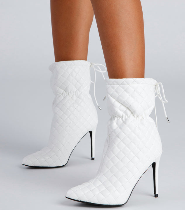 Fashion Puff Quilted Stiletto Booties are chic ladies' shoes to complete your best 2023 outfits. They come in a variety of trendy women's shoe styles like platforms and dressy low-heels, & are available in wide widths for better comfort.