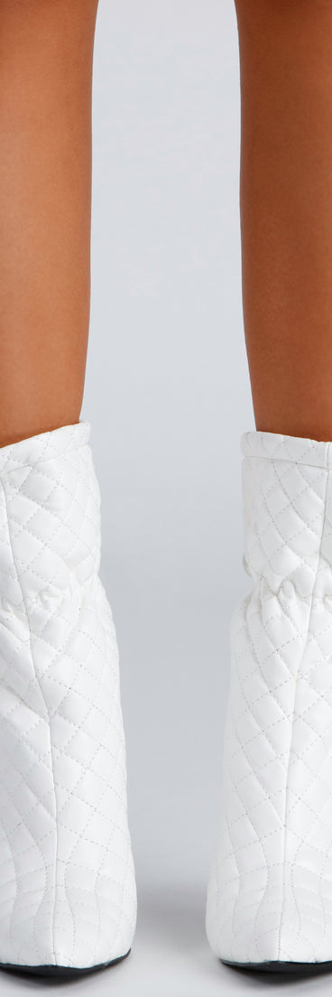 Fashion Puff Quilted Stiletto Booties are chic ladies' shoes to complete your best 2023 outfits. They come in a variety of trendy women's shoe styles like platforms and dressy low-heels, & are available in wide widths for better comfort.