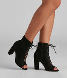 Perfect Peep Lace-Up Booties is a trendy pick to create 2023 concert outfits, festival dresses, outfits for raves, or to complete your best party outfits or clubwear!