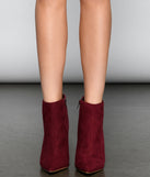 Uptown Girl Faux Suede Pointed Toe Booties for 2022 festival outfits, festival dress, outfits for raves, concert outfits, and/or club outfits