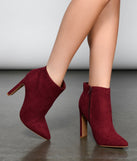 Uptown Girl Faux Suede Pointed Toe Booties for 2022 festival outfits, festival dress, outfits for raves, concert outfits, and/or club outfits