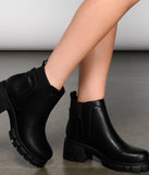 On The Edge Trendy Lug Sole Bootie are chic ladies' shoes to complete your best 2023 outfits. They come in a variety of trendy women's shoe styles like platforms and dressy low-heels, & are available in wide widths for better comfort.