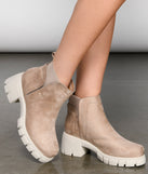 Trendy Chelsea Lug Sole Booties are chic ladies' shoes to complete your best 2023 outfits. They come in a variety of trendy women's shoe styles like platforms and dressy low-heels, & are available in wide widths for better comfort.