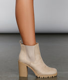 Glam N' Edgy Faux Suede Lug Booties are chic ladies' shoes to complete your best 2023 outfits. They come in a variety of trendy women's shoe styles like platforms and dressy low-heels, & are available in wide widths for better comfort.