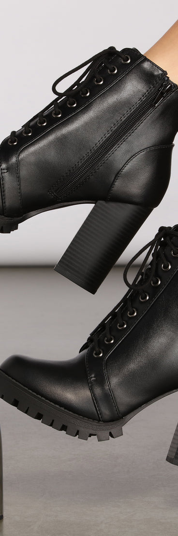 Edgy Glam Lace-Up Booties are chic ladies' shoes to complete your best 2023 outfits. They come in a variety of trendy women's shoe styles like platforms and dressy low-heels, & are available in wide widths for better comfort.