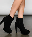 Major Trendsetter Faux Nubuck Booties is a trendy pick to create 2023 concert outfits, festival dresses, outfits for raves, or to complete your best party outfits or clubwear!