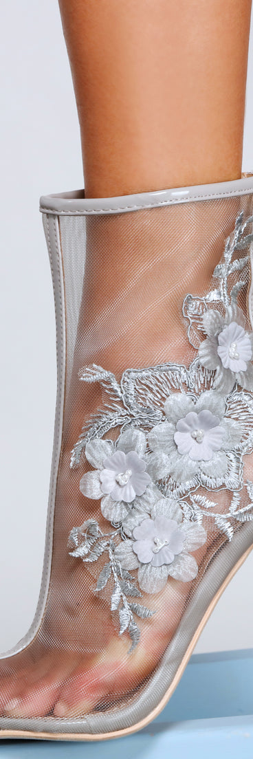 Floral Passion PVC Stiletto Booties are chic ladies' shoes to complete your best 2023 outfits. They come in a variety of trendy women's shoe styles like platforms and dressy low-heels, & are available in wide widths for better comfort.