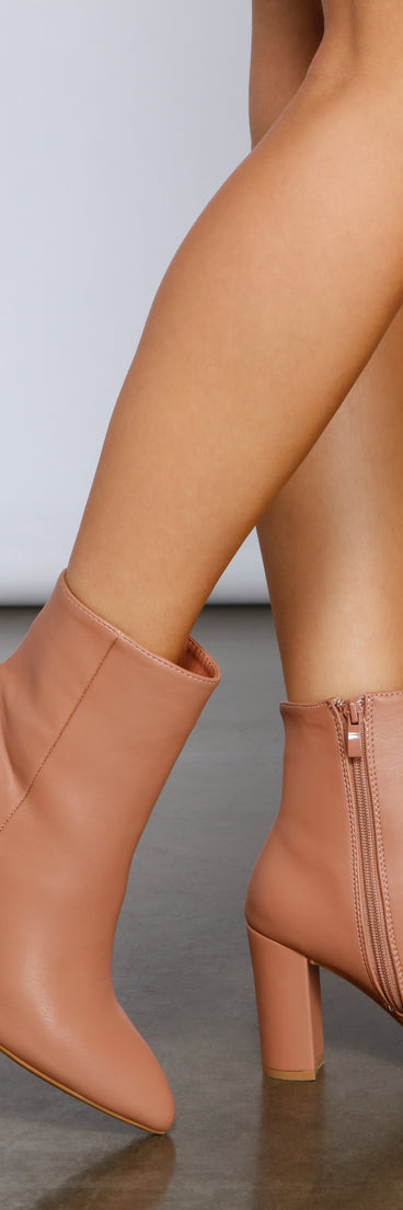 Too Chic Faux Leather Pointy Toe Booties are chic ladies' shoes to complete your best 2023 outfits. They come in a variety of trendy women's shoe styles like platforms and dressy low-heels, & are available in wide widths for better comfort.