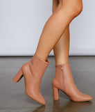 Too Chic Faux Leather Pointy Toe Booties are chic ladies' shoes to complete your best 2023 outfits. They come in a variety of trendy women's shoe styles like platforms and dressy low-heels, & are available in wide widths for better comfort.