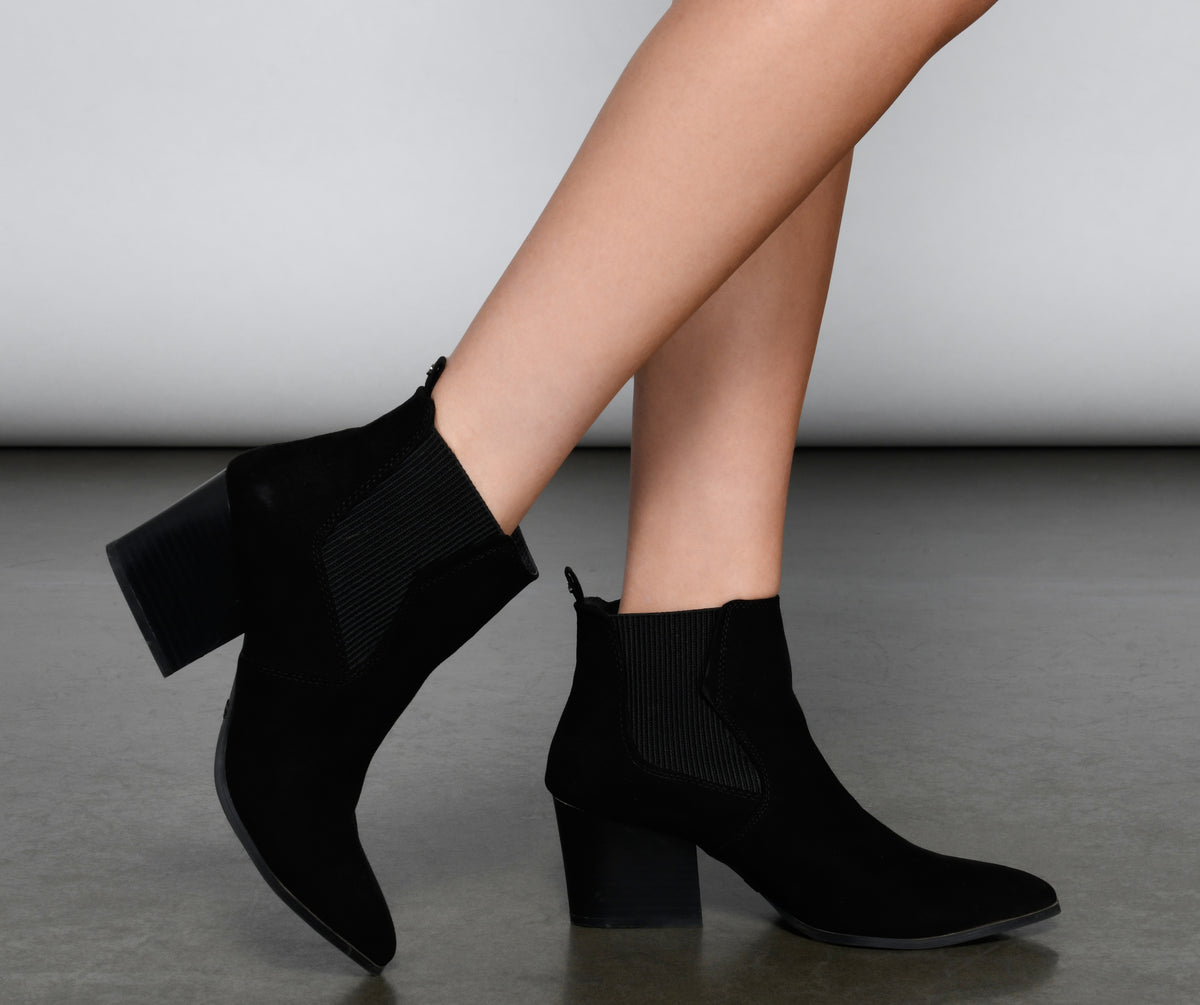 Step It Up Faux Suede Booties
