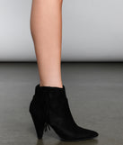 Walking On The Fringe Faux Suede Booties are chic ladies' shoes to complete your best 2023 outfits. They come in a variety of trendy women's shoe styles like platforms and dressy low-heels, & are available in wide widths for better comfort.