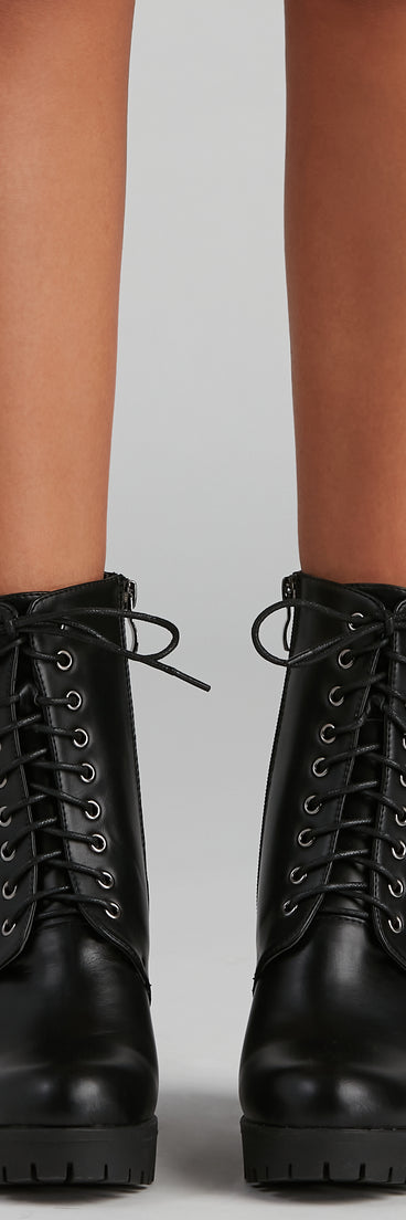 Walk On By Lug Combat Booties are chic ladies' shoes to complete your best 2023 outfits. They come in a variety of trendy women's shoe styles like platforms and dressy low-heels, & are available in wide widths for better comfort.