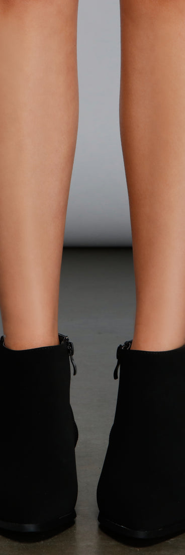 Bring It Back Faux Suede Booties are chic ladies' shoes to complete your best 2023 outfits. They come in a variety of trendy women's shoe styles like platforms and dressy low-heels, & are available in wide widths for better comfort.