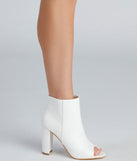 Take A Peep Block Heel Booties are chic ladies' shoes to complete your best 2023 outfits. They come in a variety of trendy women's shoe styles like platforms and dressy low-heels, & are available in wide widths for better comfort.