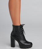 Lug It Faux Leather Booties is a trendy pick to create 2023 concert outfits, festival dresses, outfits for raves, or to complete your best party outfits or clubwear!