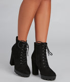 Edgy Heights Lace-Up Lug Booties are chic ladies' shoes to complete your best 2023 outfits. They come in a variety of trendy women's shoe styles like platforms and dressy low-heels, & are available in wide widths for better comfort.