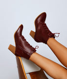 Cozy Cutie Lace-Up Block Heel Booties is a trendy pick to create 2023 concert outfits, festival dresses, outfits for raves, or to complete your best party outfits or clubwear!
