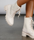 Trendy Moves Lace-Up Sock Booties is a trendy pick to create 2023 concert outfits, festival dresses, outfits for raves, or to complete your best party outfits or clubwear!