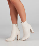 Fashion Point Block Heel Booties is a trendy pick to create 2023 concert outfits, festival dresses, outfits for raves, or to complete your best party outfits or clubwear!