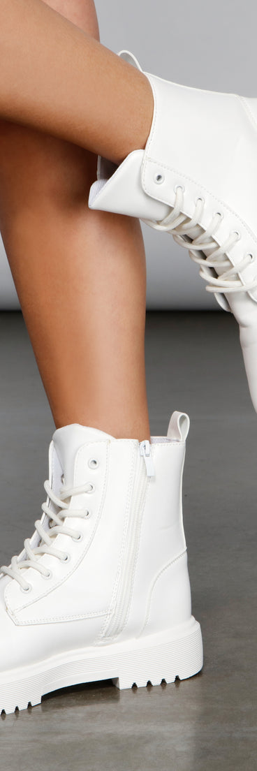 Take Charge Faux Leather Booties is a trendy pick to create 2023 concert outfits, festival dresses, outfits for raves, or to complete your best party outfits or clubwear!