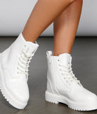 Take Charge Faux Leather Booties is a trendy pick to create 2023 concert outfits, festival dresses, outfits for raves, or to complete your best party outfits or clubwear!
