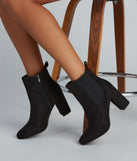 Chic Vibe Alert Faux Suede Booties is a trendy pick to create 2023 concert outfits, festival dresses, outfits for raves, or to complete your best party outfits or clubwear!