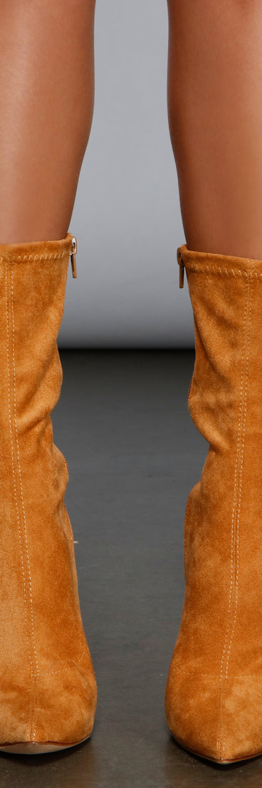 The Moment Faux Suede Stiletto Booties are chic ladies' shoes to complete your best 2023 outfits. They come in a variety of trendy women's shoe styles like platforms and dressy low-heels, & are available in wide widths for better comfort.