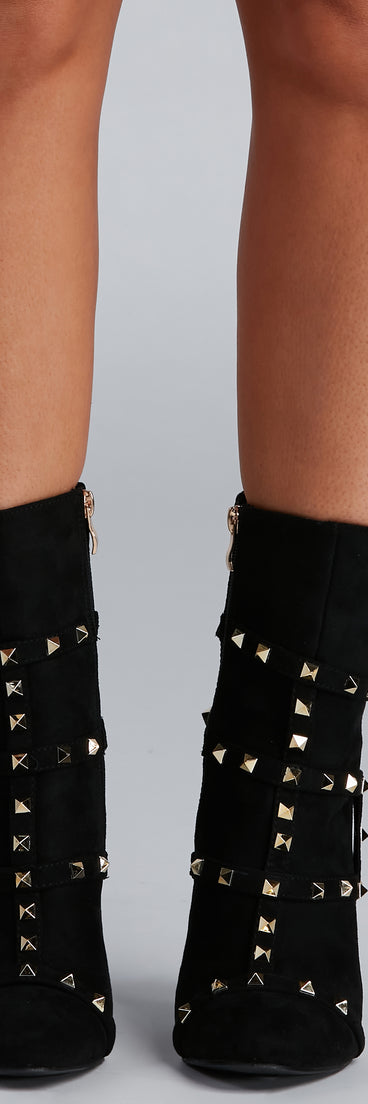 Hey Stud Caged Stiletto Booties are chic ladies' shoes to complete your best 2023 outfits. They come in a variety of trendy women's shoe styles like platforms and dressy low-heels, & are available in wide widths for better comfort.
