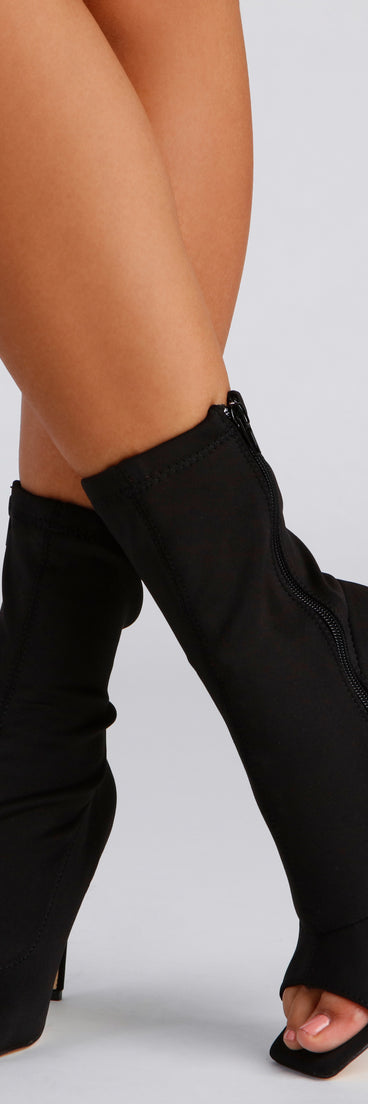 Peep Toe Stunner Stiletto Booties are chic ladies' shoes to complete your best 2023 outfits. They come in a variety of trendy women's shoe styles like platforms and dressy low-heels, & are available in wide widths for better comfort.