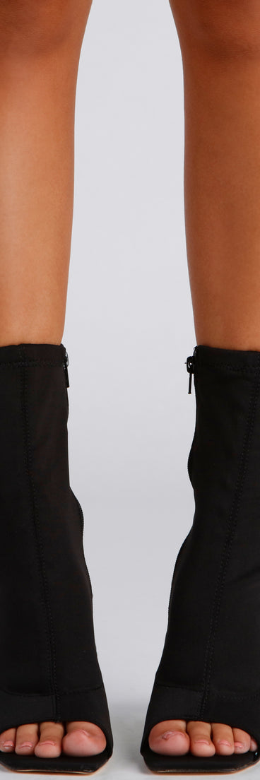 Peep Toe Stunner Stiletto Booties are chic ladies' shoes to complete your best 2023 outfits. They come in a variety of trendy women's shoe styles like platforms and dressy low-heels, & are available in wide widths for better comfort.