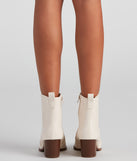 Country Kicks Faux Leather Block Booties are chic ladies' shoes to complete your best 2023 outfits. They come in a variety of trendy women's shoe styles like platforms and dressy low-heels, & are available in wide widths for better comfort.