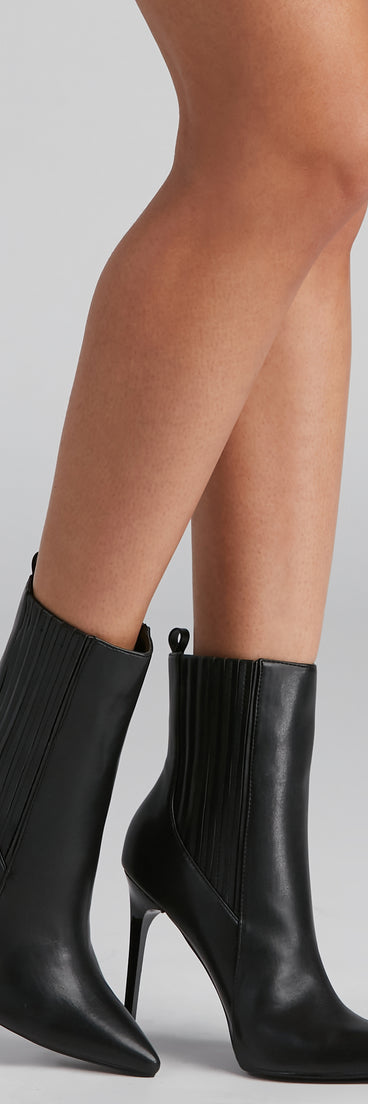 Catwalk Ready Pointed Toe Rib Detail Booties are chic ladies' shoes to complete your best 2023 outfits. They come in a variety of trendy women's shoe styles like platforms and dressy low-heels, & are available in wide widths for better comfort.