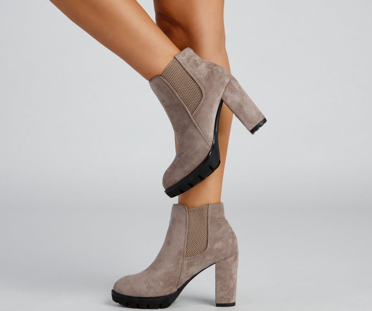Elevated And Edgy Lug Sole Booties