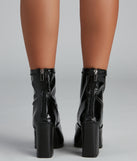 Edgy Chick Patent Leather Booties are chic ladies' shoes to complete your best 2023 outfits. They come in a variety of trendy women's shoe styles like platforms and dressy low-heels, & are available in wide widths for better comfort.