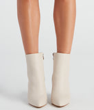 Back To Basics Faux Leather Ankle Booties are chic ladies' shoes to complete your best 2023 outfits. They come in a variety of trendy women's shoe styles like platforms and dressy low-heels, & are available in wide widths for better comfort.