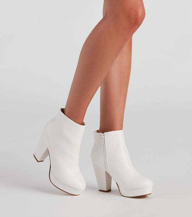 Fashion Strut Faux Leather Platform Booties are chic ladies' shoes to complete your best 2023 outfits. They come in a variety of trendy women's shoe styles like platforms and dressy low-heels, & are available in wide widths for better comfort.