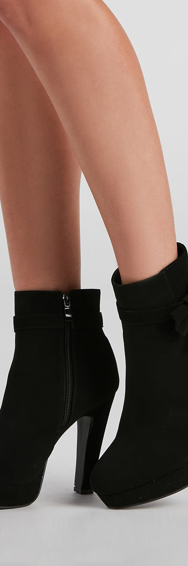 Bow Beauty Nubuck Platform Booties are chic ladies' shoes to complete your best 2023 outfits. They come in a variety of trendy women's shoe styles like platforms and dressy low-heels, & are available in wide widths for better comfort.