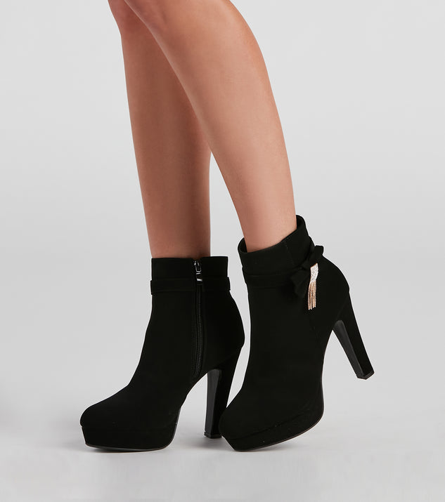 Bow Beauty Nubuck Platform Booties are chic ladies' shoes to complete your best 2023 outfits. They come in a variety of trendy women's shoe styles like platforms and dressy low-heels, & are available in wide widths for better comfort.