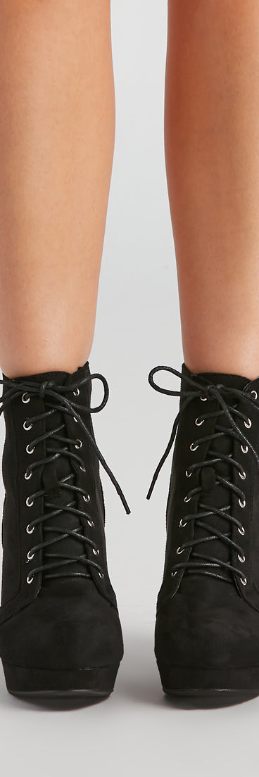 Catch My Drift Lace-Up Booties are chic ladies' shoes to complete your best 2023 outfits. They come in a variety of trendy women's shoe styles like platforms and dressy low-heels, & are available in wide widths for better comfort.