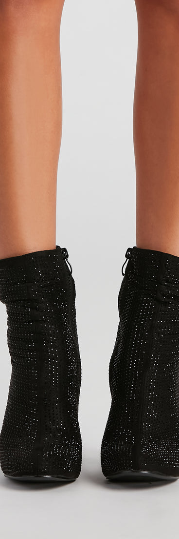 Sparkle Society Rhinestone Booties are chic ladies' shoes to complete your best 2023 outfits. They come in a variety of trendy women's shoe styles like platforms and dressy low-heels, & are available in wide widths for better comfort.
