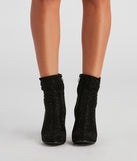 Sparkle Society Rhinestone Booties are chic ladies' shoes to complete your best 2023 outfits. They come in a variety of trendy women's shoe styles like platforms and dressy low-heels, & are available in wide widths for better comfort.