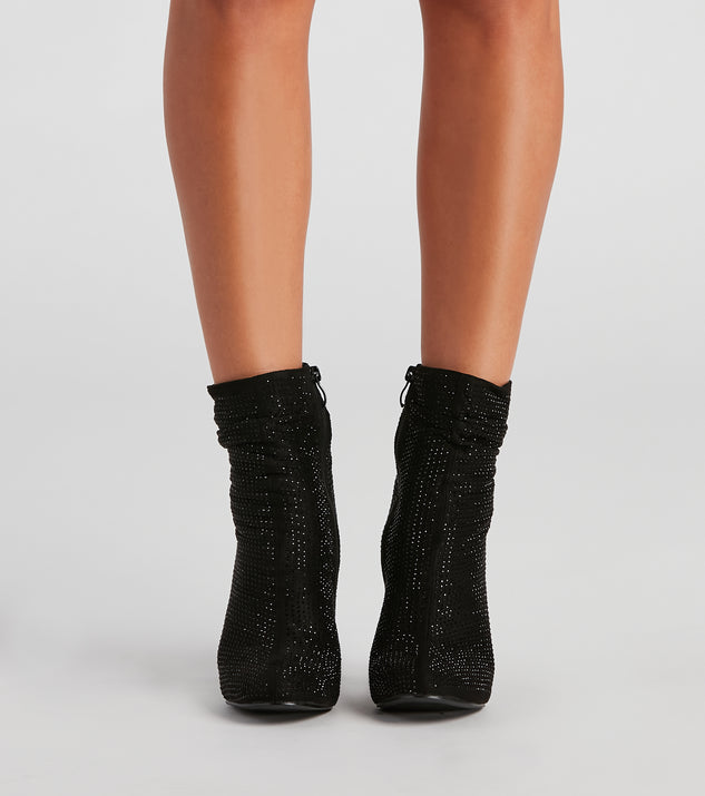 Sparkle Society Rhinestone Booties are chic ladies' shoes to complete your best 2023 outfits. They come in a variety of trendy women's shoe styles like platforms and dressy low-heels, & are available in wide widths for better comfort.