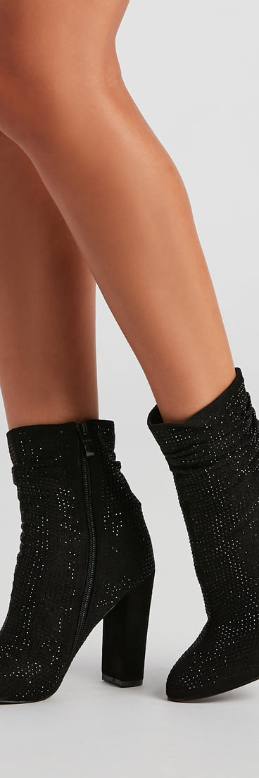 Sparkle Society Rhinestone Booties are chic ladies' shoes to complete your best 2023 outfits. They come in a variety of trendy women's shoe styles like platforms and dressy low-heels, & are available in wide widths for better comfort.